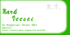 mark vecsei business card